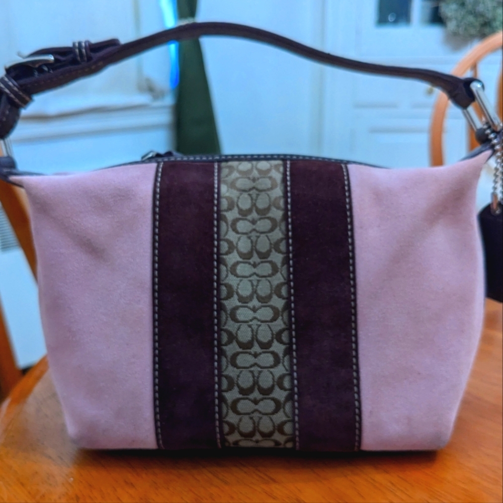Coach signature stripe small purse